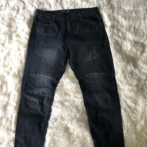 Black biker jeans